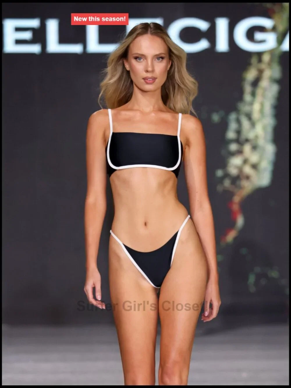 Bandeau Bikini Set High Cut Cheeky Two Piece Swimsuit Removable Padded